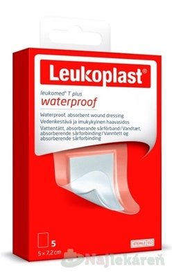E-shop LEUKOPLAST LEUKOMED T PLUS absorbčná náplasť na rany, vodeodolná, 5x7,2cm 5ks