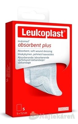 E-shop LEUKOPLAST LEUKOMED absorbčná náplasť na rany, 5x7,2cm 5ks