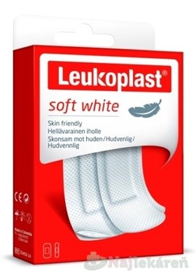 E-shop LEUKOPLAST SOFT WHITE náplasť na rany, 2 veľkosti, 20ks