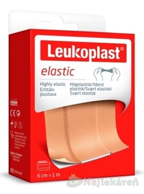 E-shop LEUKOPLAST ELASTIC náplasť na rany 6cmx1m, pás 1ks
