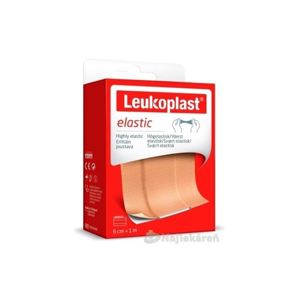 LEUKOPLAST ELASTIC náplasť na rany 6cmx1m, pás 1ks