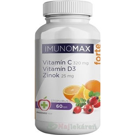 IMUNOMAX Forte Vitamín C+D+Zinok, 60ks