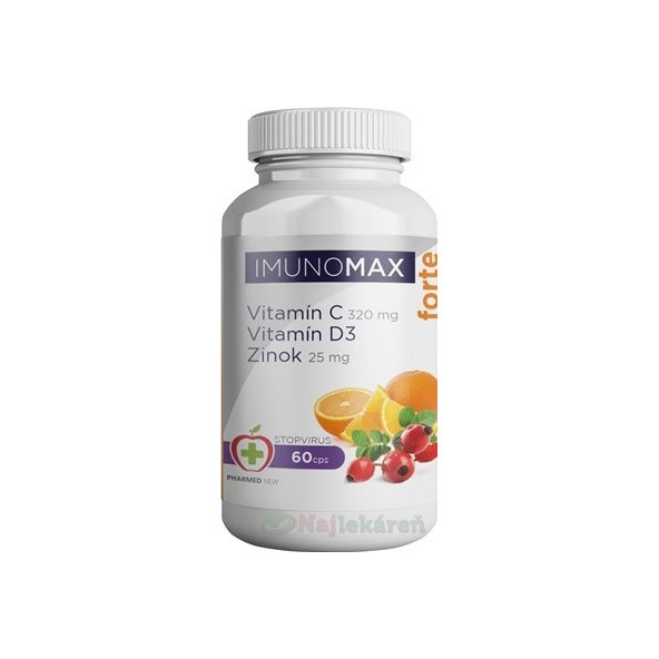 IMUNOMAX Forte Vitamín C+D+Zinok, 60ks