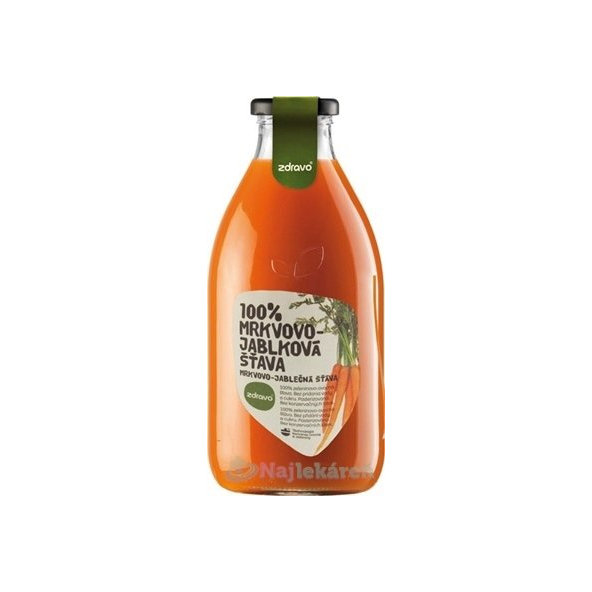 Zdravo 100% MRKVOVO-JABLKOVÁ ŠŤAVA, 0,75l