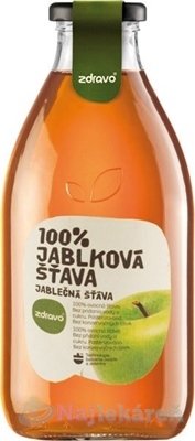 E-shop Zdravo 100% JABLKOVÁ ŠŤAVA, 0,75l