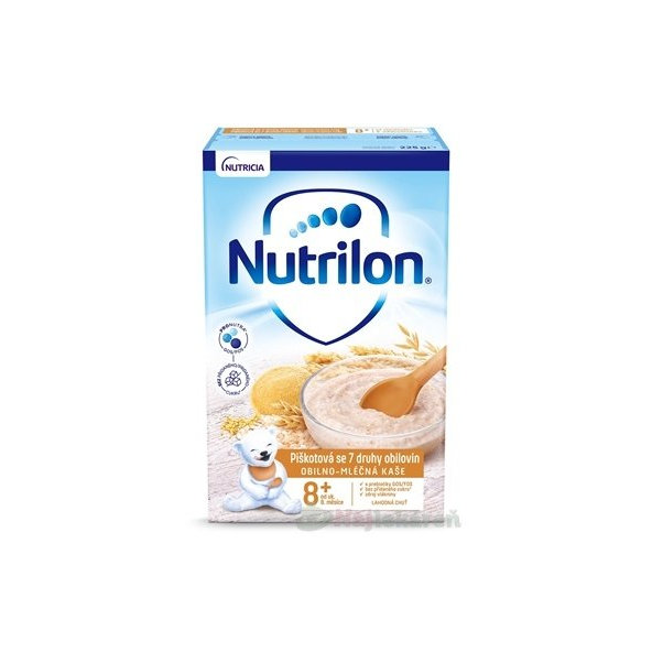 NUTRILON obilno-mliečna piškótová kaša so 7 druhmi obilnín 225g