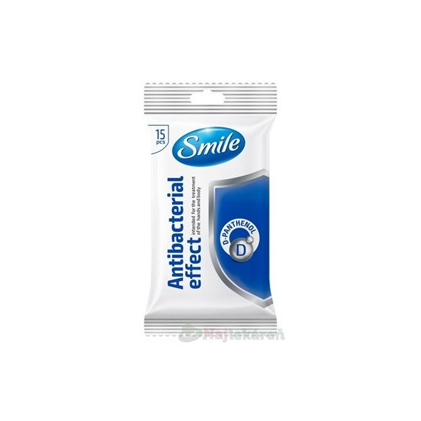 SMILE vlhčené obrúsky antibakteriálne s D-Panthenolom 15ks