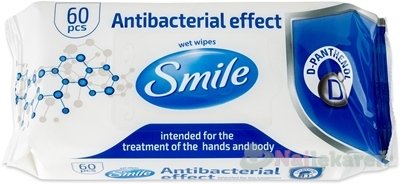 E-shop SMILE vlhčené obrúsky antibakteriálne s D-Panthenolom 60ks