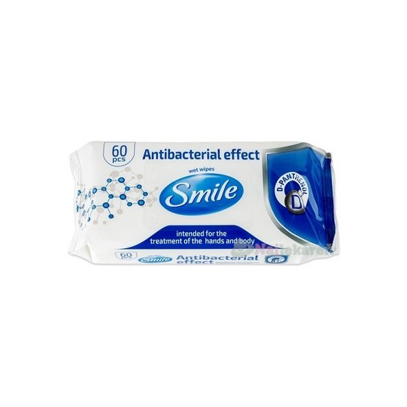SMILE vlhčené obrúsky antibakteriálne s D-Panthenolom 60ks