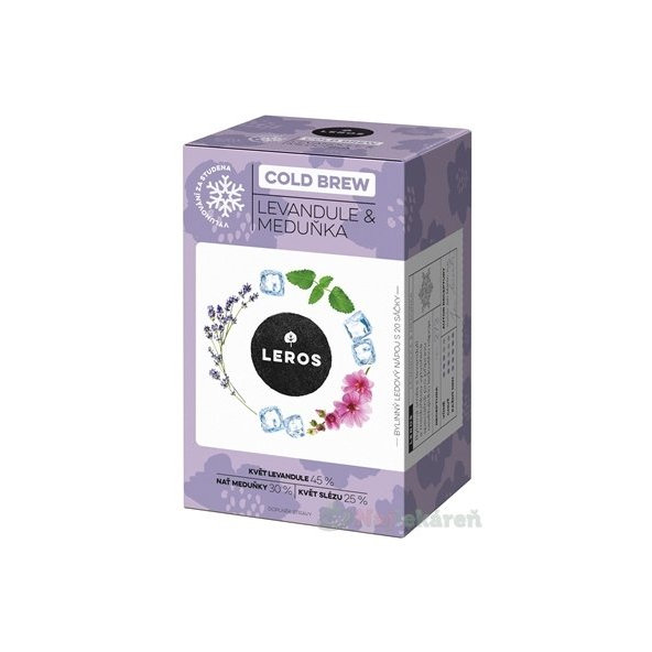 LEROS COLD BREW Levanduľa & Medovka, 20x1g