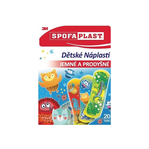 3M SPOFAPLAST č.116 Detské Náplasti jemné a priedušné, mix 20ks