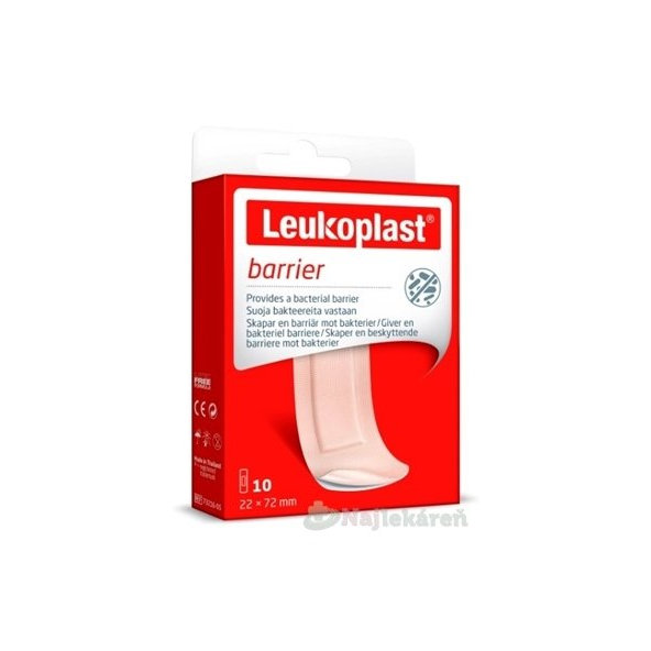 LEUKOPLAST BARRIER náplasť na rany, 22x72mm, 10ks