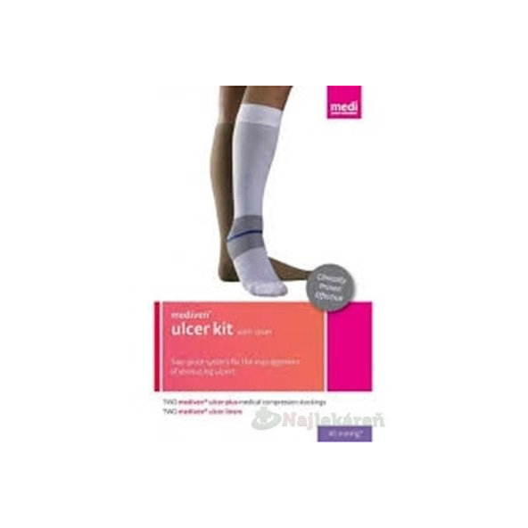 MEDIVEN ULCER KIT PANČUCHY LÝTKOVÉ viacvrst. kompres. systém, veľkosť 4N 1set