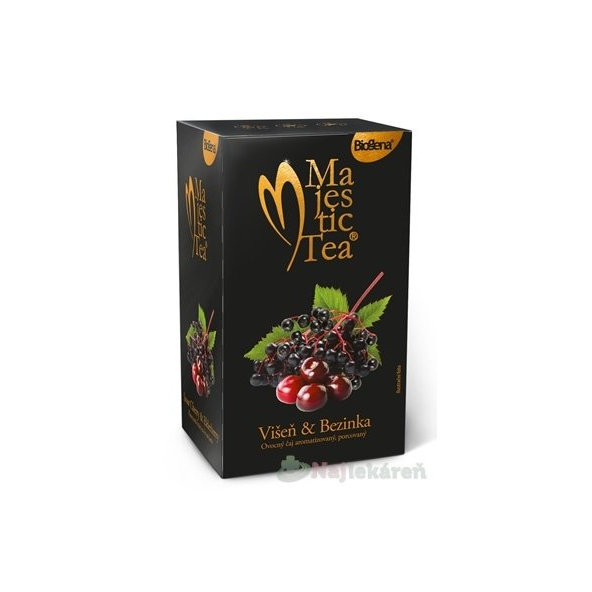 Biogena Majestic Tea Višňa & Baza ovocný čaj, 20x2,5g
