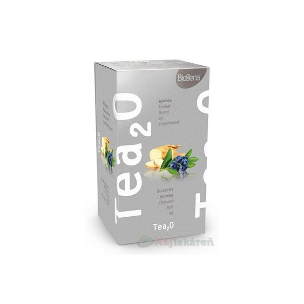 Biogena Tea2O Čučoriedka & Ženšen ovocný čaj, 20x2,3g