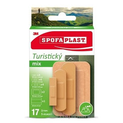 3M SPOFAPLAST č.604 Náplasti Turistický mix 3 typy, 5 veľkostí 17ks