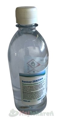 E-shop Sanicor Zentiva alkoholový dezinfekčný roztok na ruky 500ml