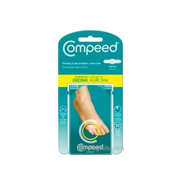 Compeed NÁPLASŤ Na kurie oká hydrokoloidná, stredná 10ks