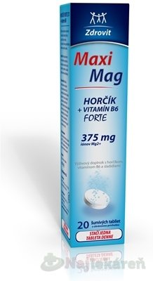 E-shop Zdrovit MaxiMag HORČÍK FORTE (375 mg) + VITAMÍN B6 20 šumivých tabliet