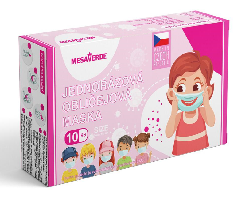 E-shop Detské zdravotnícke rúška na tvár - dievča 10ks