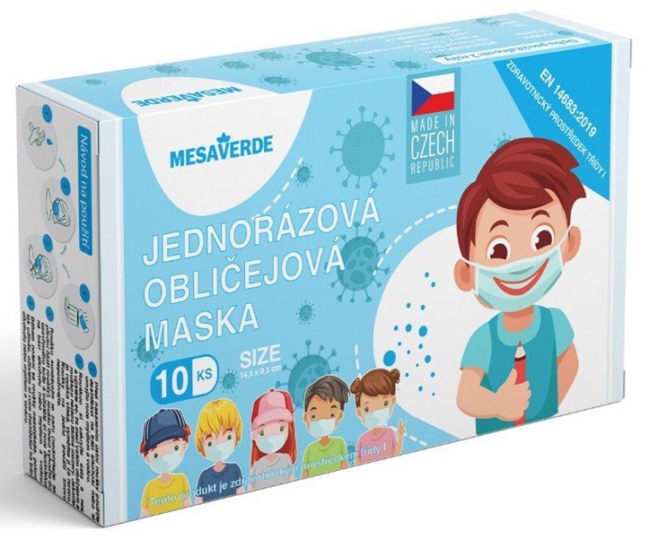 E-shop Detské zdravotnícke rúška na tvár - chlapec 10ks