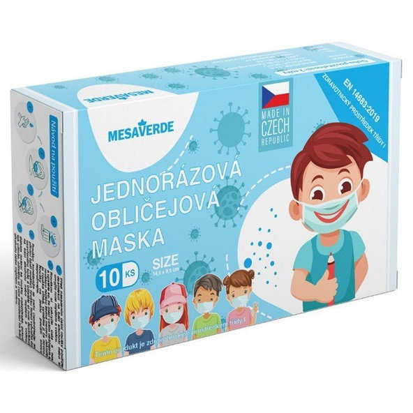 Detské zdravotnícke rúška na tvár - chlapec 10ks