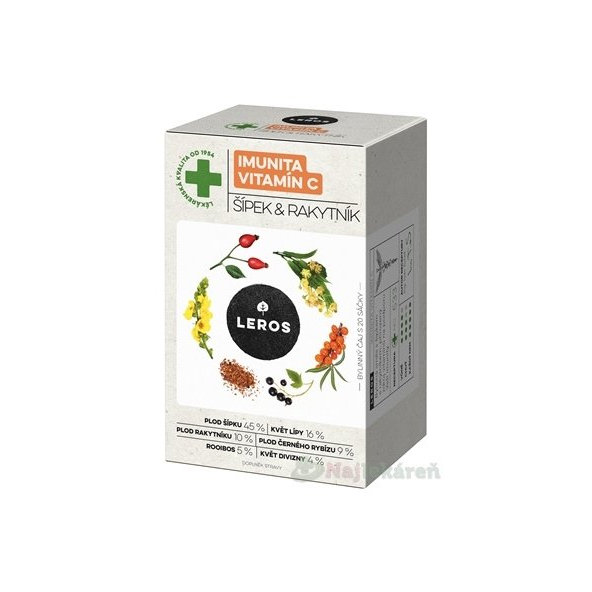 LEROS IMUNITA VITAMÍN C, ŠÍPKA & RAKYTNÍK, 20x2g
