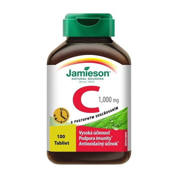 Jamieson Vitamín C 1000 mg s postupným uvoľňovaním 100 tabliet