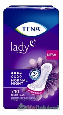 E-shop TENA LADY NORMAL NIGHT absorpčné vložky 10ks