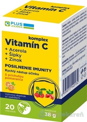 E-shop PLUS LEKÁREŇ Komplex vitamín C+acerola+šípky+zinok