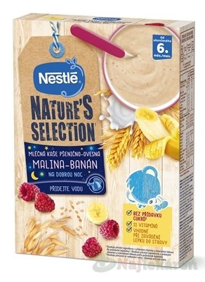 E-shop Nestlé pšenično-ovsená mliečna kaša, malina-banán 250g