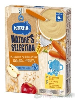 E-shop Nestlé pšenično-ovsená mliečna kaša, jablko-mrkva 250g