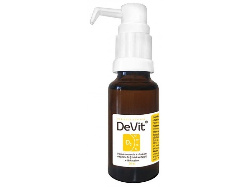 E-shop DeVit olejová suspenzia s obsahom vitamínu D3, 20ml
