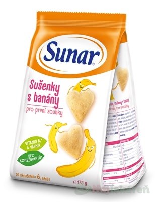 E-shop Sunar Sušienky s banánmi (od ukonč. 6. mesiaca) 175 g