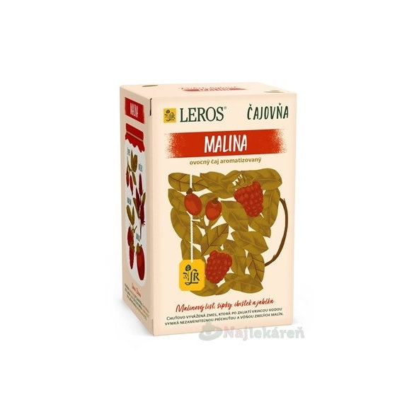 LEROS Čajovňa MALINA ovocný čaj, 20x2g