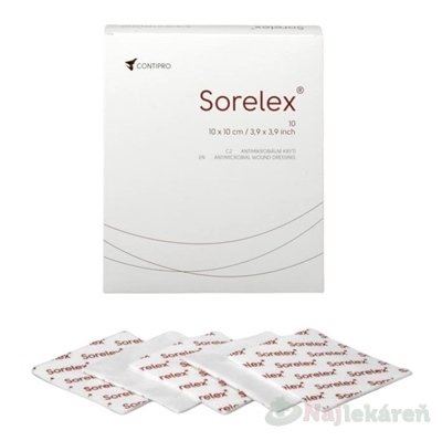 E-shop SORELEX antimikrobiálne krytie na rany 10x10cm,10ks