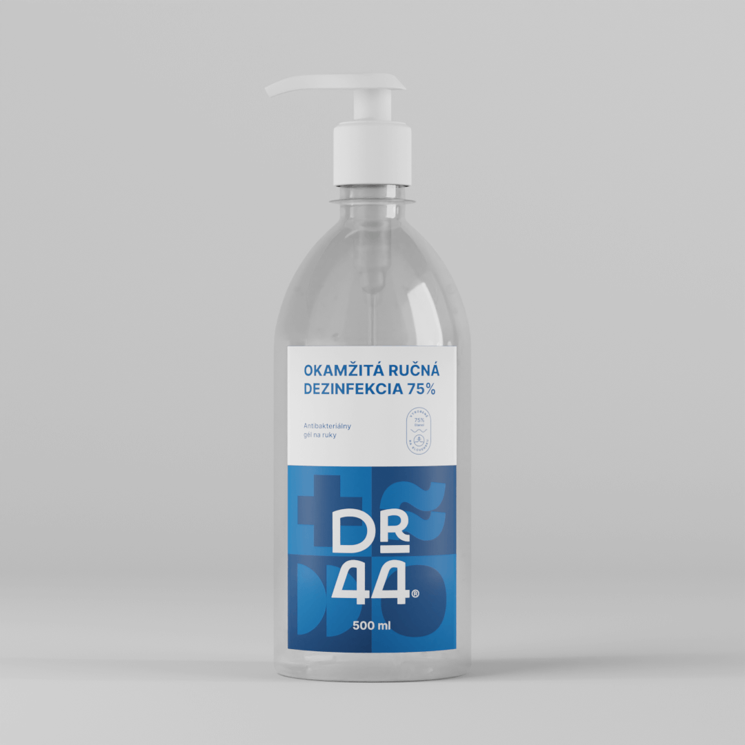 E-shop DR.44 OKAMŽITÁ RUČNÁ DEZINFEKCIA antibakteriálny gél (75% etanol) 500 ml