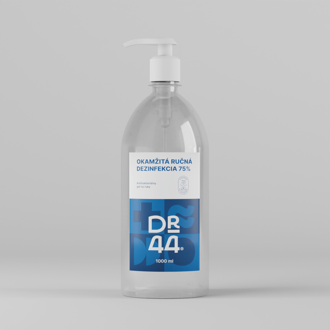 E-shop DR.44 OKAMŽITÁ RUČNÁ DEZINFEKCIA antibakteriálny gél (75% etanol) 1000 ml