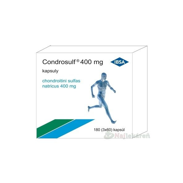 Condrosulf 400 mg na dlhodobú liečbu choroby kĺbov 180 kapsúl