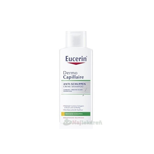 Eucerin DermoCapillaire krémový šampón proti suchým lupinám 250ml
