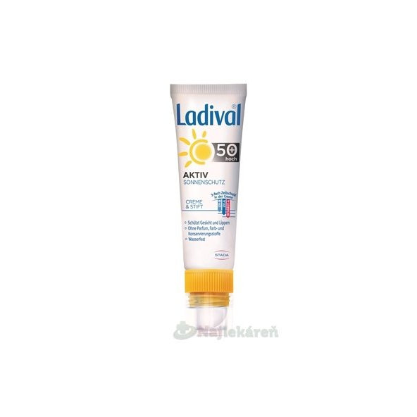 Ladival AKTIV na tvár a pery SPF 50+ (2 v 1)
