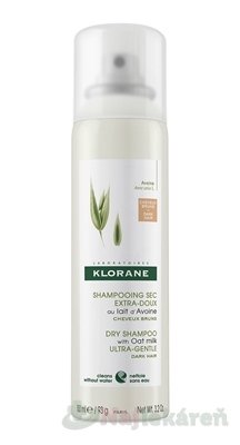 E-shop KLORANE suchý šampón s ovseným mliekom na tmavé vlasy 150ml