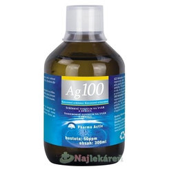 Pharma Activ Koloidné striebro Ag100, hustota 50ppm, 300 ml