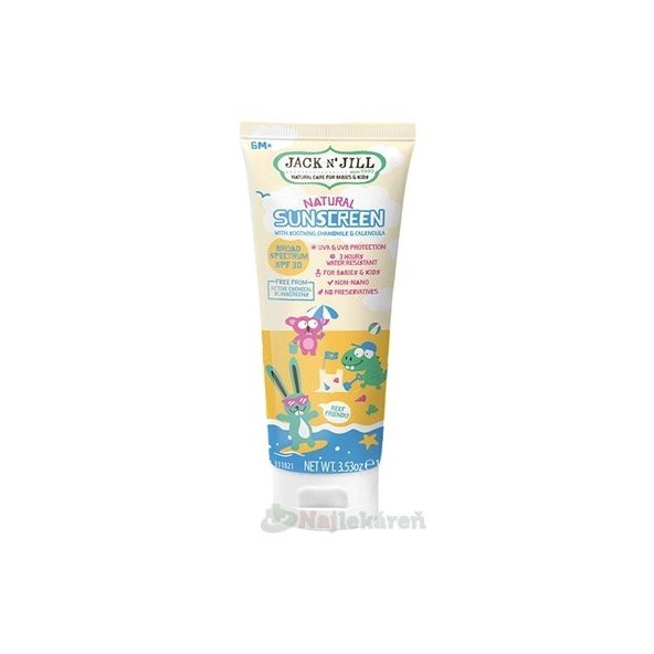 JACK N´JILL prírodný krém na opaľovanie  SPF 30 100ml