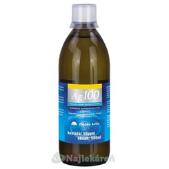 Pharma Activ Koloidné striebro Ag100, hustota 50ppm, 500 ml