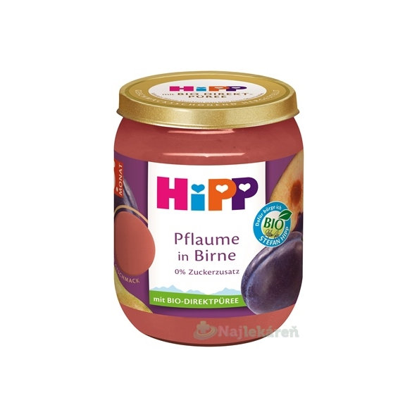 HiPP Príkrm BIO Hrušky a slivky 4m+ 160 g