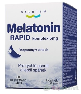 E-shop Melatonin RAPID komplex 5mg SALUTEM rozpustné tablety 30 ks
