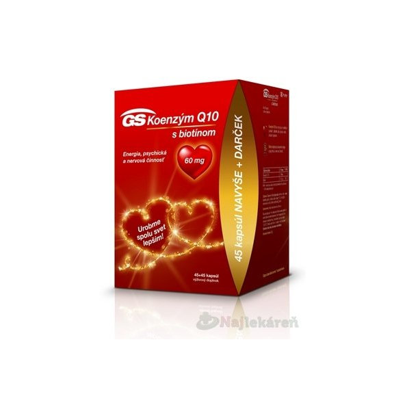 GS Koenzým Q10 60 mg s biotínom darček 2020