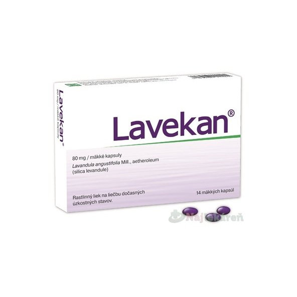 Lavekan, na liečbu úzkosti, 14 kapsúl