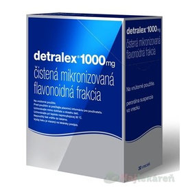 DETRALEX 1000 mg ťažké, boľavé, opuchnuté nohy 30 vreciek